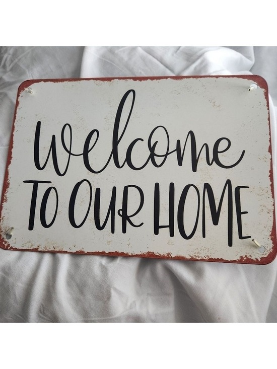 unbranded Other - DECORATIVE METAL SIGN - Welcome - Vintage Rusty Look